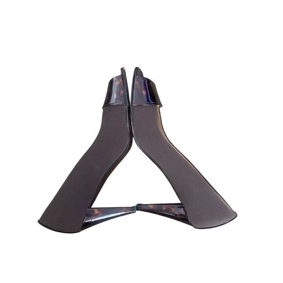 Stuart Weitzman Brown Tortoise Peep Toe Pumps Size 8 - Picture 8 of 13